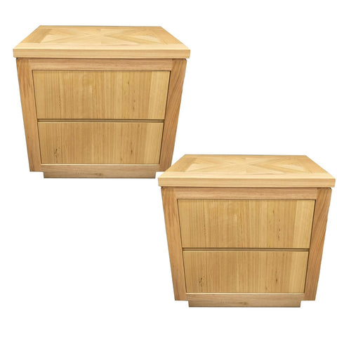 Rosemallow 2pc Bedside Table 2 Drawers Storage Cabinet Nightstand End Tables V315-VO-HIGH-13-2PC-KIT