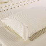 KENSINGTON 1200TC COTTON SHEET SET IN STRIPE-KING - SAND ABM-202141