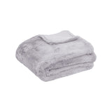 Tuscany Luxury Faux Sheep Wool Fur Throw Rug Silver V442-ATX-THROW-TUSCANY-SILVER-RE