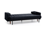 Sofa Bed 3 Seater Button Tufted Lounge Set for Living Room Couch in Velvet Black Colour V43-SOF-MARC-BL