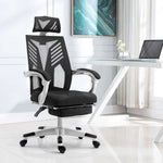 Artiss Mesh Office Chair Recliner Black White OCHAIR-H-878-WH-BK