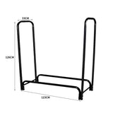 Firewood Rack Holder 4FT Fireplace Tool HW0176-4FT-BK