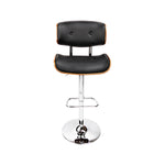 Artiss 2x Bar Stools Gas Lift Leather Black BA-TW-8045-BKX2