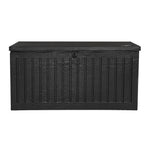 Gardeon Outdoor Storage Box 270L Container Lockable Garden Bench Tool Shed Black OSB-S270-ABK