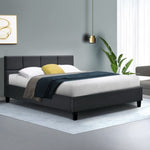 Artiss Bed Frame Double Size Charcoal TINO BFRAME-H-TINO-D-CA-AB