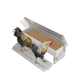 8L Automatic Chook Chicken Feeder Poultry Auto Treadle Aluminium Metal Coop V238-SUPDZ-32660683325520