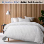 Vintage Design Homewares Reflections White Cotton Quilt Cover Set Single V442-HIN-QUILTCS-REFLECTIONS-WHITE-SB