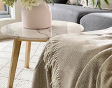 Chiswick Throw - Merino Wool/Cashmere - Beige V164-CH13
