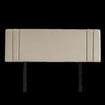 Linen Fabric Double Bed Deluxe Headboard Bedhead - Beige V63-821543