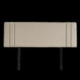 Linen Fabric Double Bed Deluxe Headboard Bedhead - Beige V63-821543