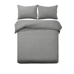 Designer Selection Ascot Embossed Quilt Cover Set Grey Queen V442-GHT-QUILTCS-ASCOTEMBOSSED-GREY-QS