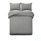 Designer Selection Ascot Embossed Quilt Cover Set Grey Queen V442-GHT-QUILTCS-ASCOTEMBOSSED-GREY-QS