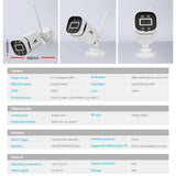 UL-tech Wireless CCTV Security System 8CH NVR 3MP 8 Square Cameras CCTV-WF-CLA-8C-8P