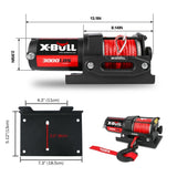 X-BULL 12V Electric Winch Boat 3000LBS Synthetic Rope Wireless Remote ATV 4WD 2 Units V211-AUEB-AXEW002-2