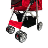 Pet Stroller Pram - Dog or Cat Red 4 Wheeled Folding Travel Buggy Pushchair V238-SUPDZ-39891978420304