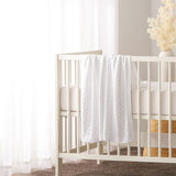Little Gem Lyla White Cotton Baby Blanket 75 x 100 cm V442-HIN-BLANKET-LYLABABY-WHITE-CT