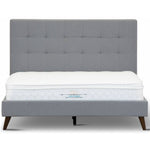 Volga King Single Bed Platform Frame Fabric Upholstered Mattress Base - Grey V315-VO-FBD-14