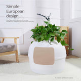 YES4PETS Multifunctional Cat Litter Box Pet Cat House Semi-Enclosed White V278-BP292-CAT-HOUSE-WHITE