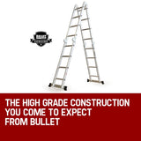 BULLET Pro 4.7m Multi-Purpose Ladder Aluminium Extension Folding Adjustable Step V219-LDRTELBULA47M