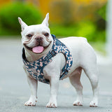 Floral Doggy Harness Saxony Blue L V188-ZAP-TLH1912-6-BLUE-L