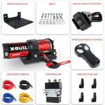 X-BULL 12V Electric Winch Boat 3000LBS Synthetic Rope Wireless Remote ATV 4WD 2 Units V211-AUEB-AXEW002-2