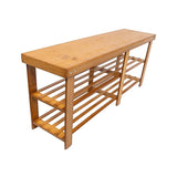 Bamboo Shoe Rack Wooden Bench Storage Organiser Cabinet Holder Stool V63-843071