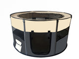 Large Round Portable Soft Playpen Dog Cat Rabbit Puppy Playpen-Grey V278-SP11558_GREY