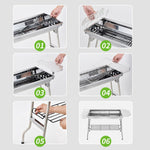 BBQ Grill Barbecue Set Charcoal Kabob Stove Portable Foldable Camping Picnic V255-BBQ-CA12