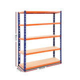 Giantz 1.8M Garage Shelving Warehouse Rack Pallet Racking Storage Shelve Blue WR-E-12X18-BO