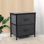 Levede Storage Cabinet Chest of 2 Drawers Dark Grey CH1052-DG