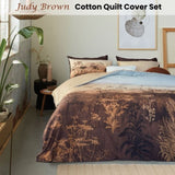 Bedding House Judy Brown Cotton Quilt Cover Set Queen V442-HIN-QUILTCS-JUDY-BROWN-QS