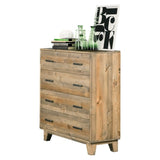 Tallboy with 4 Storage Drawers in Wooden Light Brown Colour V43-TBY-WDL