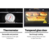 Devanti Portable Gas Oven LPG Silver PGO-01-SS-BK