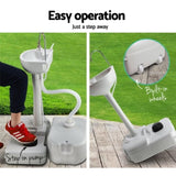 Weisshorn Camping Basin Portable Hand Wash Sink Stand 43L Capacity CAMP-STAND-43L-GREY