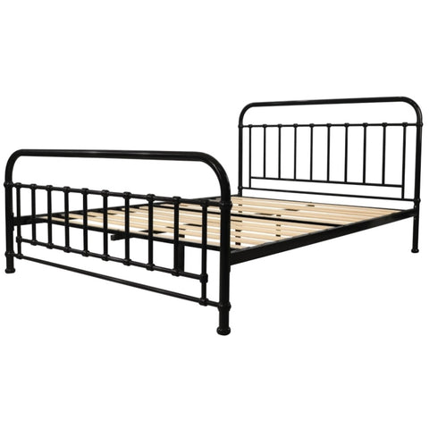 Metallica Queen Bed Size Metal Frame Platform Mattress Base - Black V315-VOB-AKIR-01