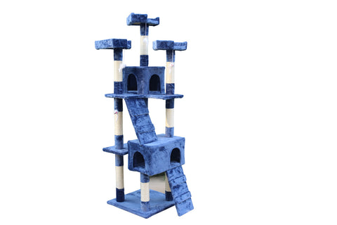 YES4PETS 170cm Cat Scratching Post Tree Post House Tower with Ladder Furniture Blue V278-CT170-BLUE