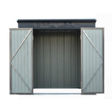 Giantz Garden Shed 1.95x1.31M Sheds Outdoor Storage Steel Workshop House Tool Double Door SHED-FLAT-4X6-BR-ABC