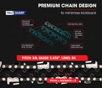 BAUMR-AG Commercial Petrol Chainsaw E-Start 24" Bar Chain Saw Top Handle Tree Pruning V219-CHNSAWBMRA8X5