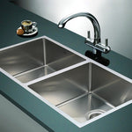 865x440mm Handmade Stainless Steel Undermount / Topmount Kitchen Sink with Waste V63-770025