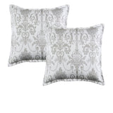 Bianca Pair of Olivia Grey European Pillowcases V442-BCA-PILLOWC-OLIVIA-GREY-EU