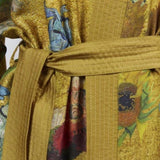 Bedding House Van Gogh Partout des Fleurs Gold Kimono Bath Robe Large/Extra Large V442-HIN-BATHROBE-PARTOUTDESFLEURS-GOLD-L