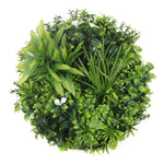 Flowering White Artificial Green Wall Disc UV Resistant 100cm V77-8880023