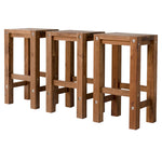 Set of 3 natural bar stools V179-QF-ST-NAT-3