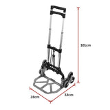 Stair Climbing Trolley 6 Wheels Aluminium Folding Hand Cart Climb Steps V63-828111