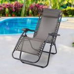 Gardeon Zero Gravity Chair Folding Outdoor Recliner Adjustable Sun Lounge Camping Beige FF-ZGC-BE