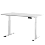 Artiss Standing Desk Motorised Dual Motor 140CM White HASD-268-WHDF-WHDB-140