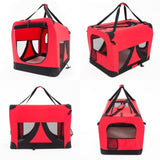 Portable Soft Dog Cage Crate Carrier L RED V274-PET-3002L-RD