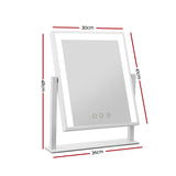 Embellir Makeup Mirror 30x40cm Hollywood Vanity with LED Light Rotation White MM-STAND-3040LED-WH