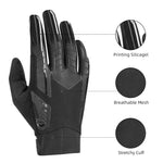 MTB Mountain Bike Gloves Medium Sized - Finger Pads for Touchscreen Devices Road Cycling Camping V382-TOUCHGLOVESRBM