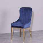 Vivian Blue Gold Velvet Dining Chair V195-DCBL/GD-4PC